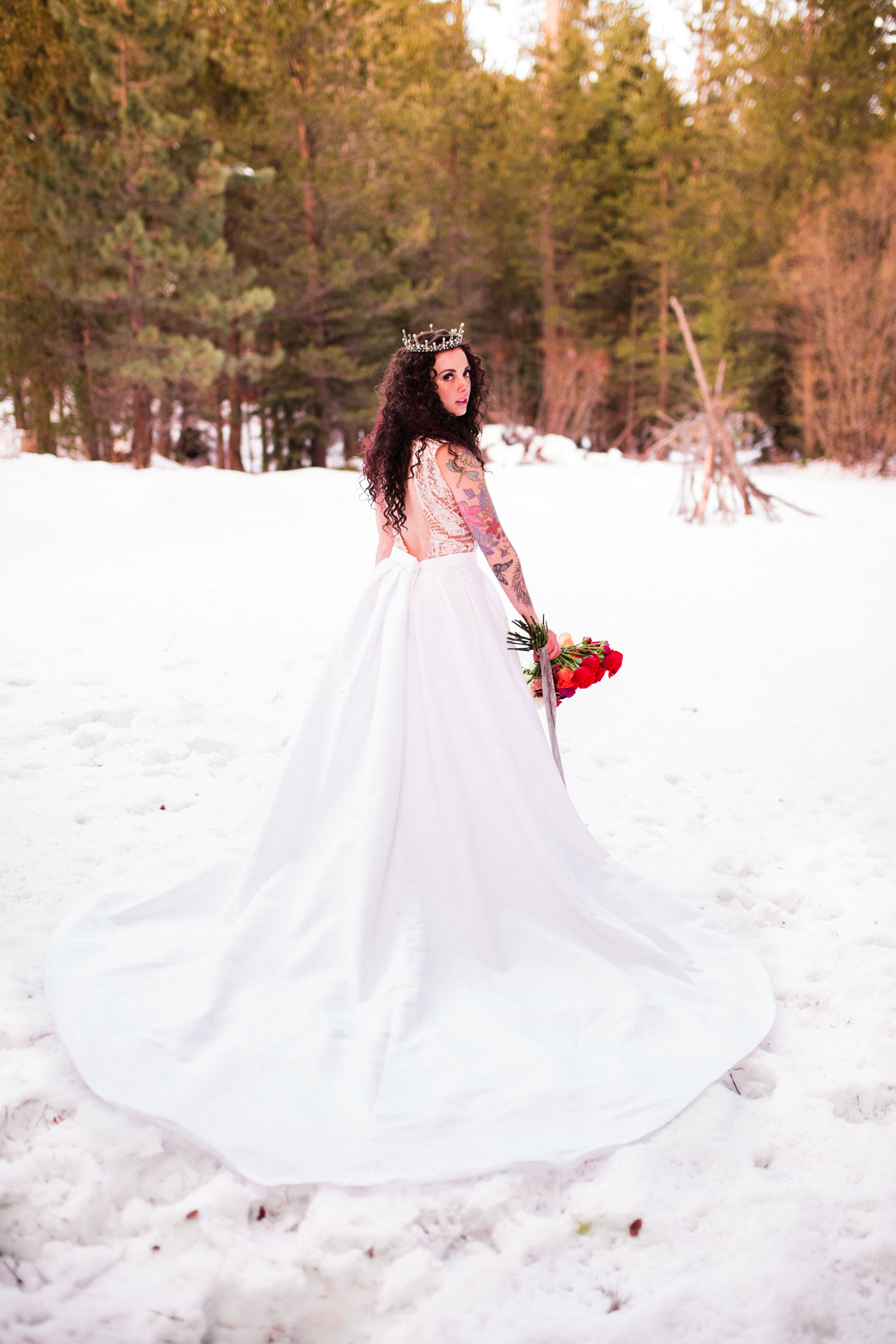 Winter Solstice | Snow Queen Bridal Inspiration | Lake Tahoe Styled ...